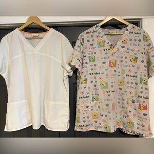 C-8 Scrubstar and Looney Tunes Scrub Tops 2 pc